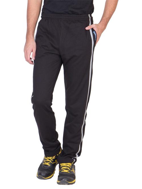 black cotton blend track pant - 18952291 - Very Small Image - 1