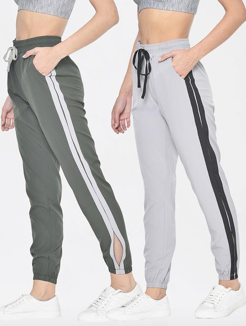 pack of 2 drawstring waist solid track pant - 18952419 - Very Small Image - 1
