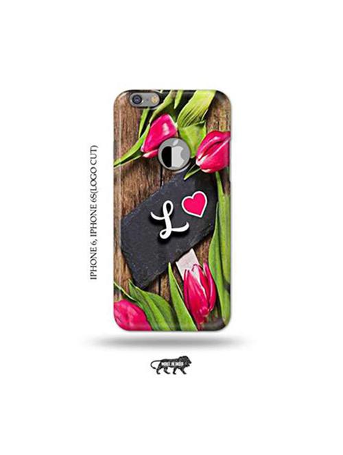 flower letter l back cover compatible with iphone 6, iphone 6s(logo cut) - 18953708 - Very Small Image - 1