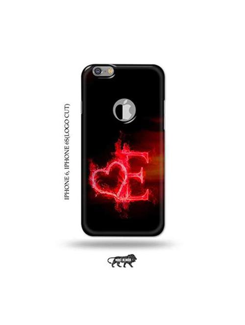 fire heart letter e back cover compatible with iphone 6, iphone 6s(logo cut) - 18953729 - Very Small Image - 1