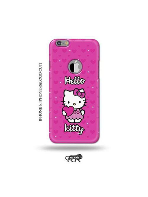 hello kitty back cover compatible with iphone 6, iphone 6s(logo cut) - 18953778 - Very Small Image - 1