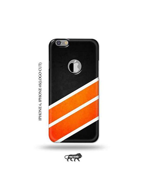 orange strips back cover compatible with iphone 6, iphone 6s(logo cut) - 18953816 - Very Small Image - 1