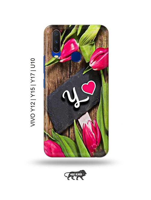 flower letter y back cover compatible with vivo y12, vivo y15 (2019), vivo y17, vivo u10 - 18955274 - Very Small Image - 1
