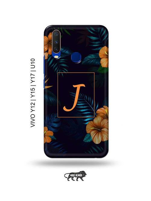 floral j back cover compatible with vivo y12, vivo y15 (2019), vivo y17, vivo u10 - 18955287 - Very Small Image - 1