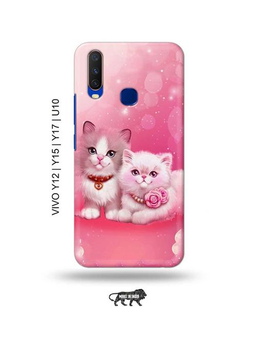 cute kitties back cover compatible with vivo y12, vivo y15 (2019), vivo y17, vivo u10 - 18955400 - Very Small Image - 1