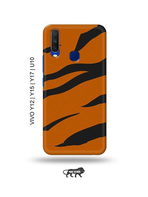 tiger strips back cover compatible with vivo y12, vivo y15 (2019), vivo y17, vivo u10 - 18955401 - Very Small Image - 1