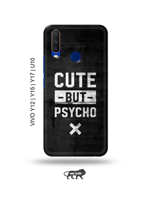 cute but psycho back cover compatible with vivo y12, vivo y15 (2019), vivo y17, vivo u10 - 18955431 - Very Small Image - 1