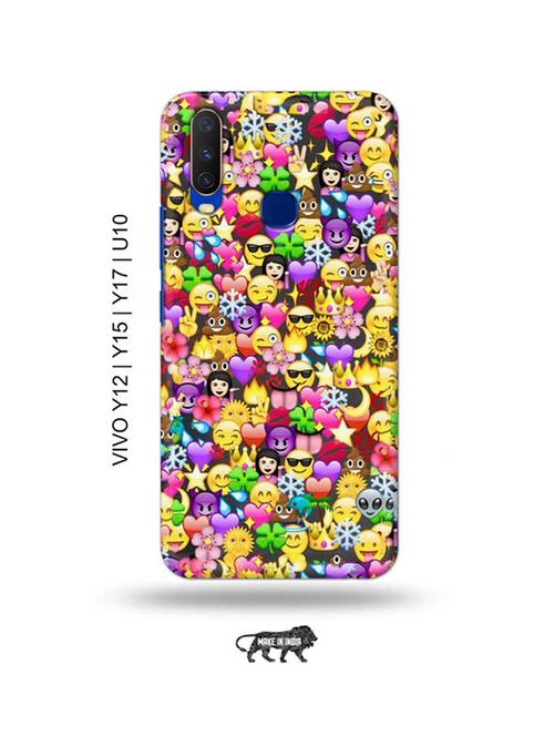 emojis back cover compatible with vivo y12, vivo y15 (2019), vivo y17, vivo u10 - 18955509 - Very Small Image - 1
