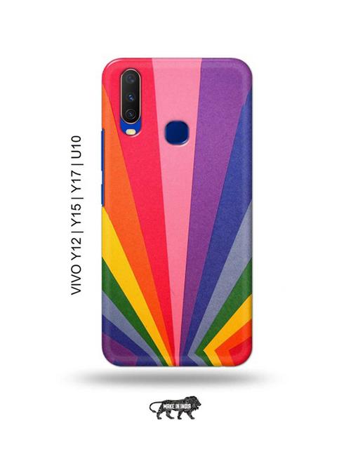 rainbow strips back cover compatible with vivo y12, vivo y15 (2019), vivo y17, vivo u10 - 18955513 - Very Small Image - 1