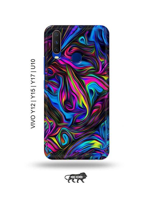 messy colour back cover compatible with vivo y12, vivo y15 (2019), vivo y17, vivo u10 - 18955562 - Very Small Image - 1