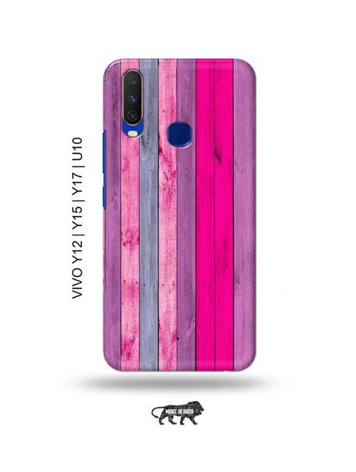 pink wood back cover compatible with vivo y12, vivo y15 (2019), vivo y17, vivo u10 - 18955580 - Very Small Image - 1
