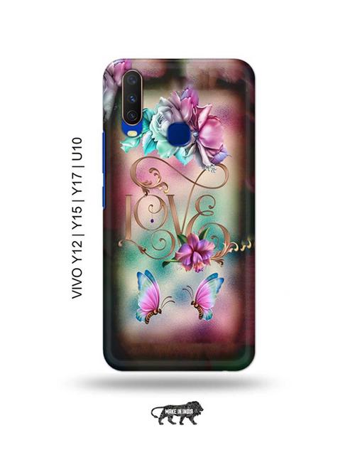 floral love back cover compatible with vivo y12, vivo y15 (2019), vivo y17, vivo u10 - 18955588 - Very Small Image - 1
