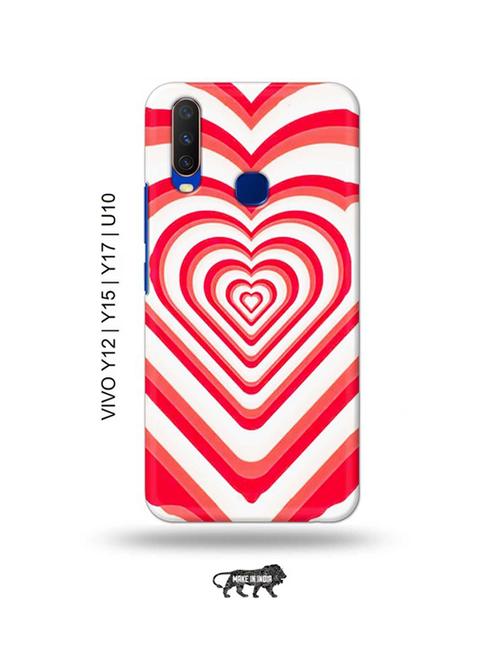 pink heart back cover compatible with vivo y12, vivo y15 (2019), vivo y17, vivo u10 - 18955604 - Very Small Image - 1