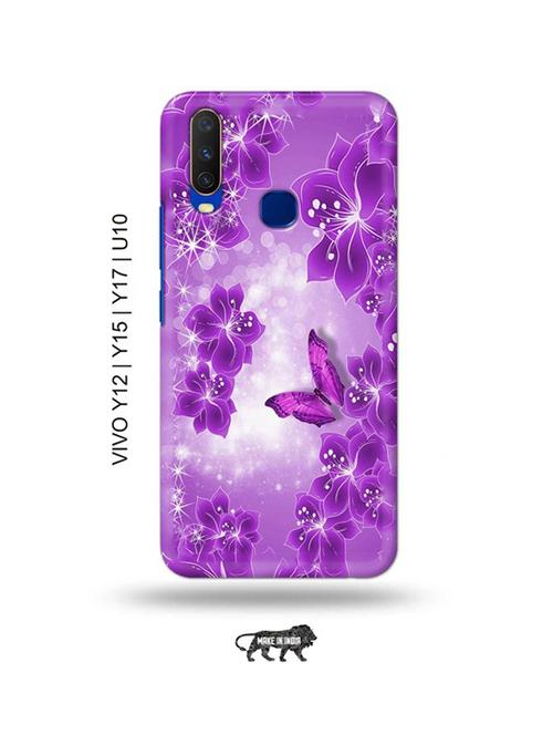 flowers back cover compatible with vivo y12, vivo y15 (2019), vivo y17, vivo u10 - 18955630 - Very Small Image - 1