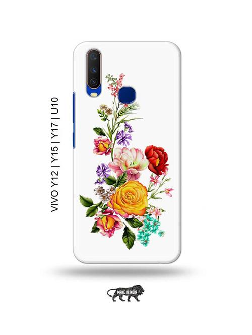 flowers back cover compatible with vivo y12, vivo y15 (2019), vivo y17, vivo u10 - 18955638 - Very Small Image - 1