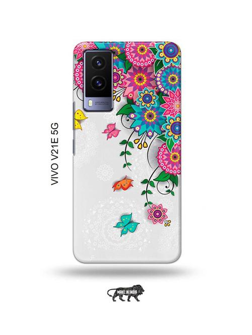 flowers back cover compatible with vivo v21e 5g - 18956665 - Very Small Image - 1