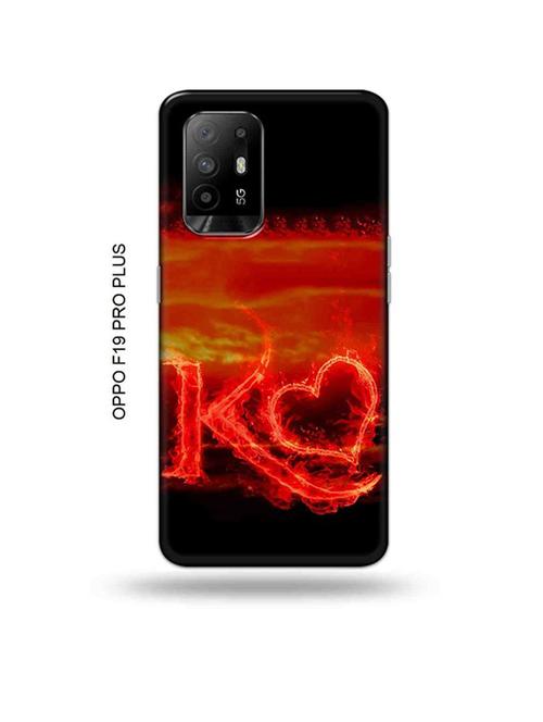 fire heart letter k back cover compatible with oppo f19 pro plus 5g - 18956782 - Very Small Image - 1
