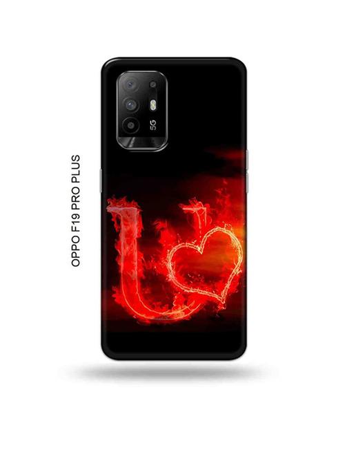fire heart letter u back cover compatible with oppo f19 pro plus 5g - 18956792 - Very Small Image - 1