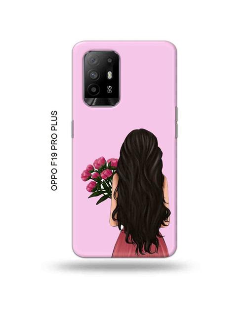 girl with flowers back cover compatible with oppo f19 pro plus 5g - 18956855 - Very Small Image - 1