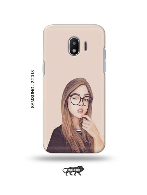 girl illustration back cover compatible with samsung j2 (2018) - 18957538 - Very Small Image - 1
