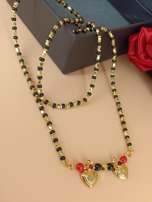golden coloured metal mangalsutra - 18957893 - Very Small Image - 1