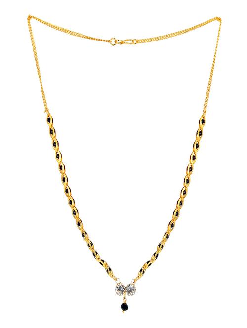 gold coloured metal mangalsutra - 18958061 - Very Small Image - 1