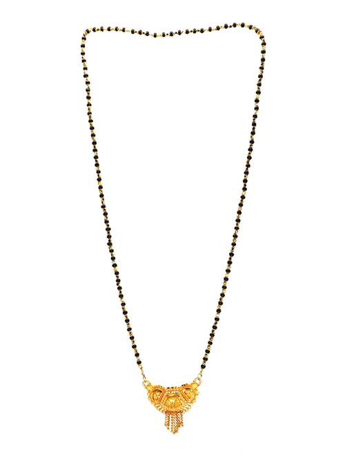gold coloured metal mangalsutra - 18958096 - Very Small Image - 1
