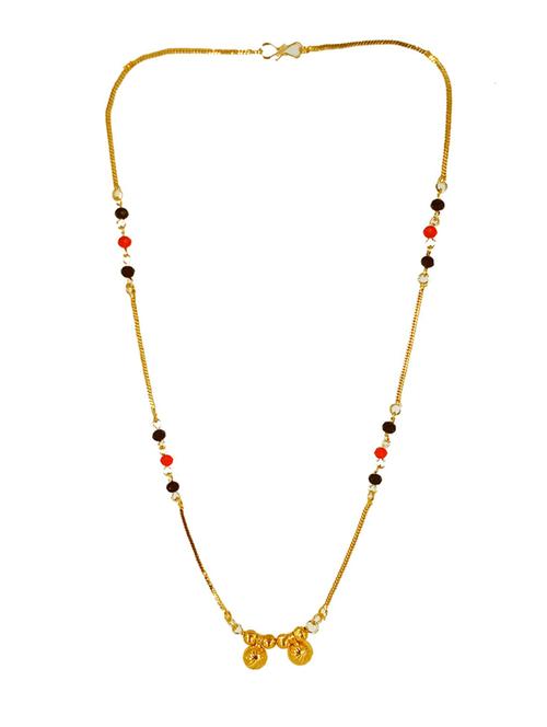 gold coloured metal mangalsutra - 18958114 - Very Small Image - 1