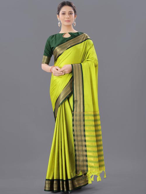 multi coloured jacquard saree with blouse - 18958495 - Very Small Image - 1