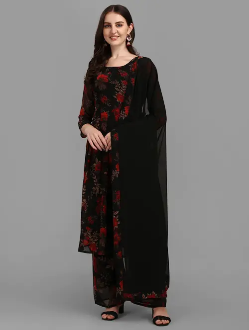 floral print kurta palazzo set - 18959877 - Very Small Image - 1