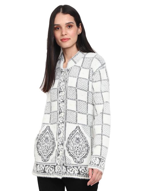 button up front wool cardigan - 18961516 - Very Small Image - 1