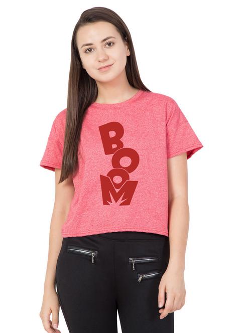 pink cotton blend crop top - 18962073 - Very Small Image - 1