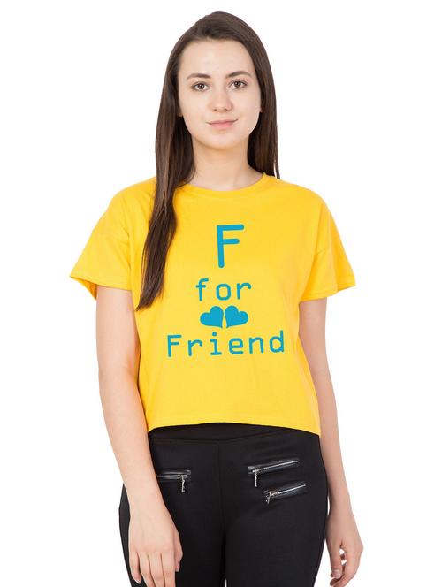 yellow cotton crop top - 18962094 - Very Small Image - 1