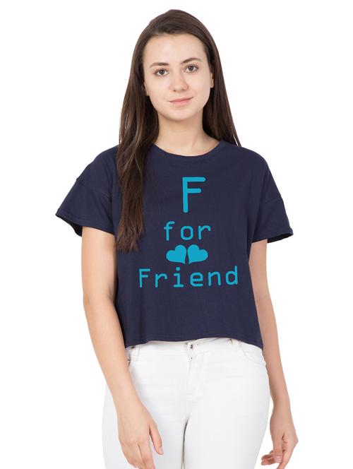 round neck graphic crop top - 18962142 - Very Small Image - 1