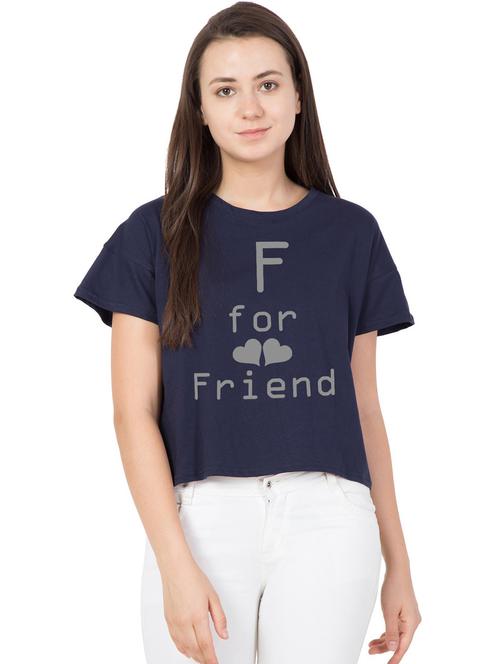 round neck graphic crop top - 18962145 - Very Small Image - 1