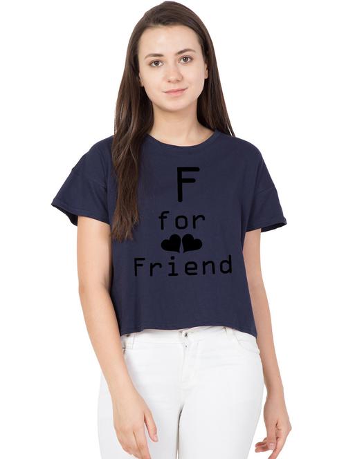 round neck graphic crop top - 18962147 - Very Small Image - 1