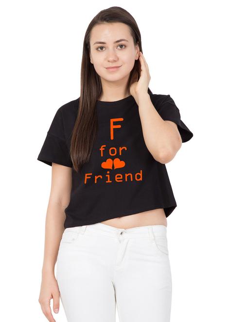 black printed crop top - 18962163 - Very Small Image - 1