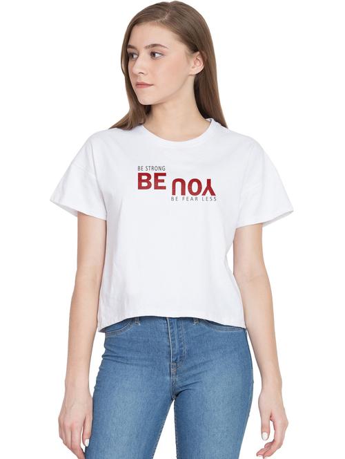 white cotton crop top - 18962189 - Very Small Image - 1
