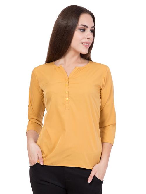 yellow coloured regular top - 18962257 - Very Small Image - 1
