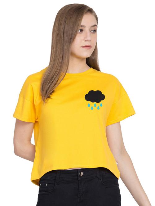 yellow coloured regular top - 18962271 - Very Small Image - 1