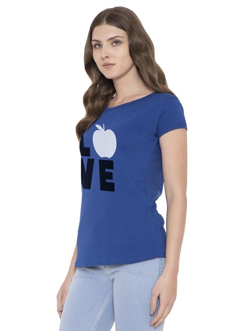 blue cotton blend regular tshirt - 18962442 - Very Small Image - 1