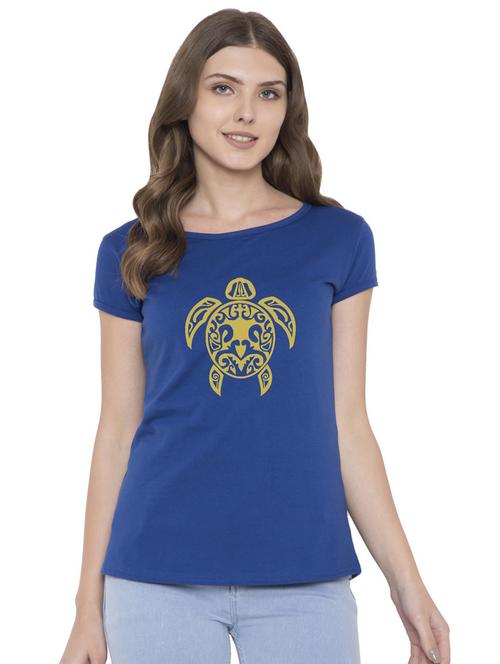 blue cotton blend regular tshirt - 18962449 - Very Small Image - 1