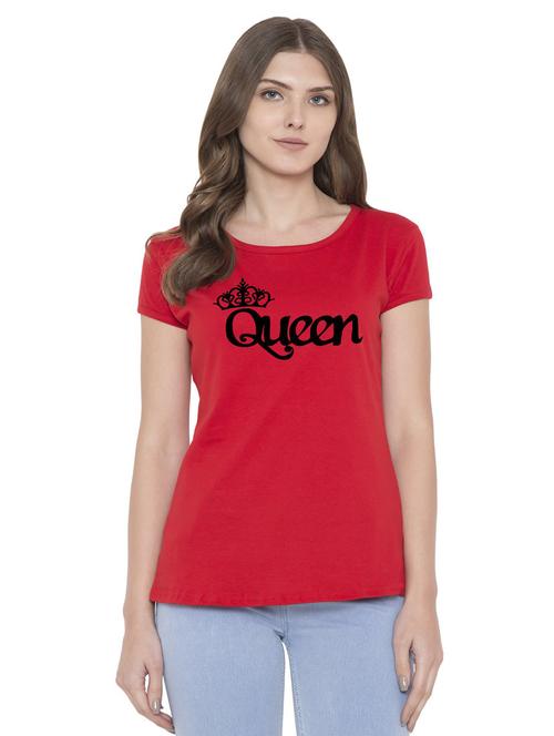 red cotton blend regular tshirt - 18962523 - Very Small Image - 1