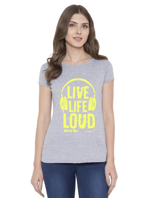round neck printed regular tee - 18962547 - Very Small Image - 1