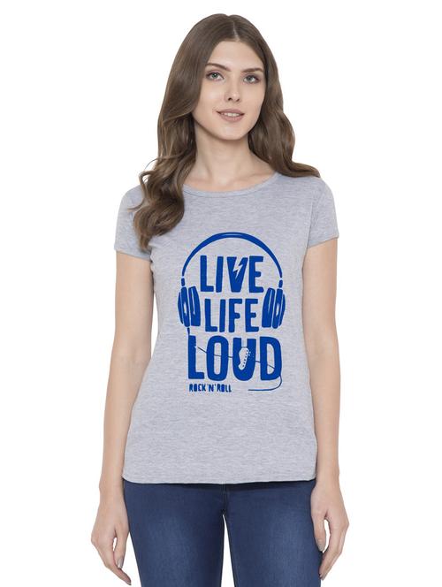 round neck printed regular tee - 18962554 - Very Small Image - 1