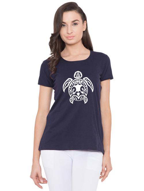 round neck printed regular tee - 18962561 - Very Small Image - 1
