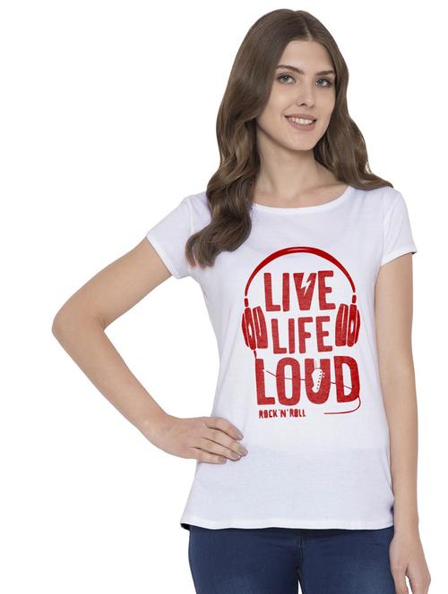 white cotton blend regular tshirt - 18962616 - Very Small Image - 1