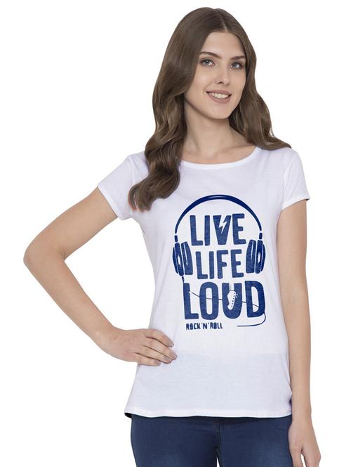 round neck printed regular tee - 18962618 - Very Small Image - 1