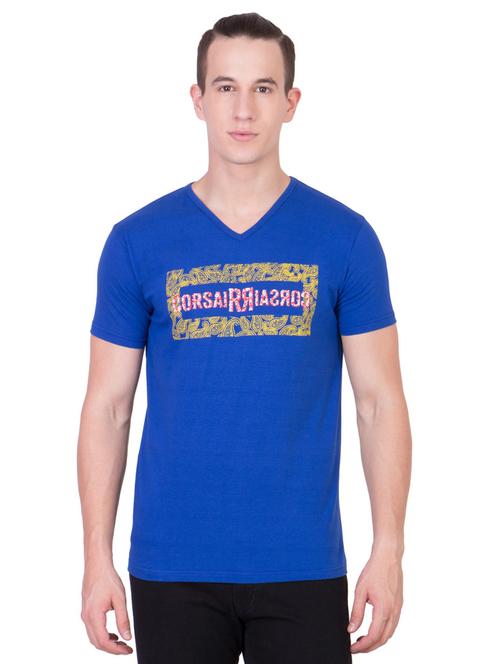 blue cotton blend regular t-shirt - 18962642 - Very Small Image - 1