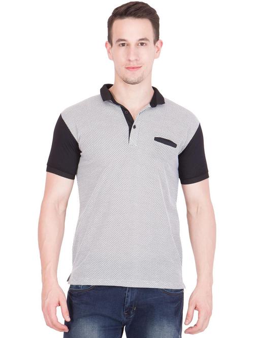 grey cotton blend regular t-shirt - 18962683 - Very Small Image - 1